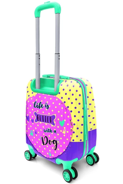 Coral High Sevimli Köpek Desenli Çocuk Valizi - 8
