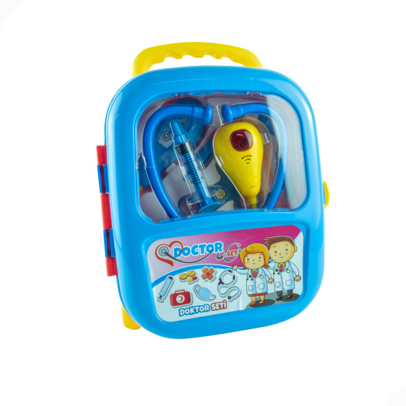 Oyuncak Doktor Seti Işıklı Sesli 10 Parça Çantalı Mavi - 2
