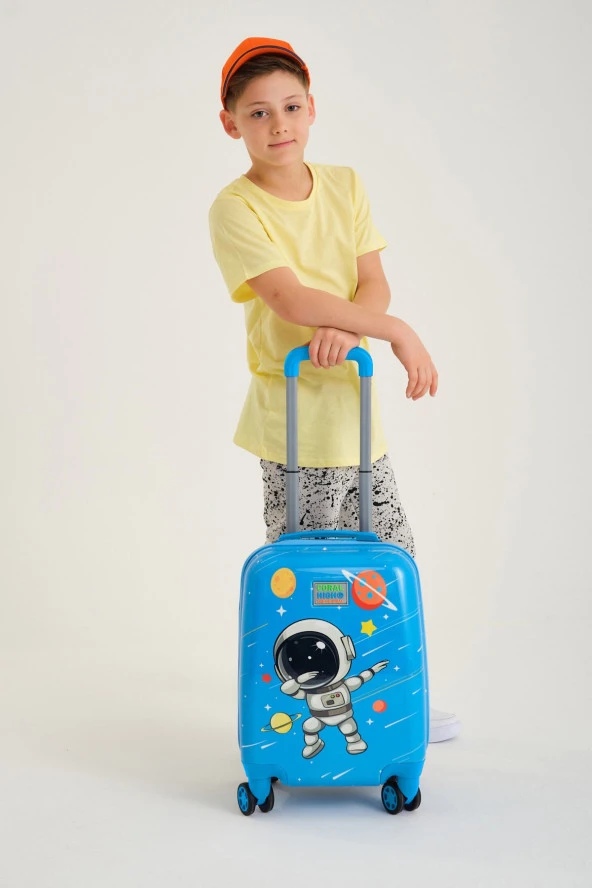 Coral High Kids Lacivert Mavi Astronot Çocuk Valizi - 2