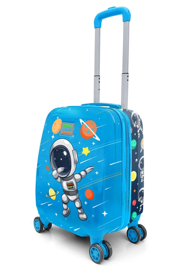 Coral High Kids Lacivert Mavi Astronot Çocuk Valizi - 7