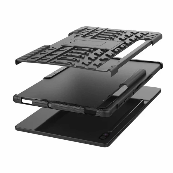 Samsung Galaxy T860 Standlı Tank Tablet Kılıfı Özel Zırh - Resim 2