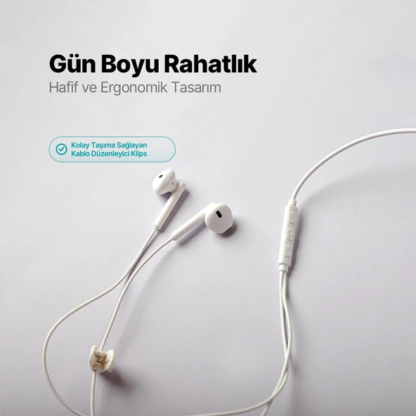 Ttec Hd Mikrofonlu Kulakiçi Kablolu Type-c Kulaklık, Kumanda Kontrollü Stereo Sesli Kulaklık - 8