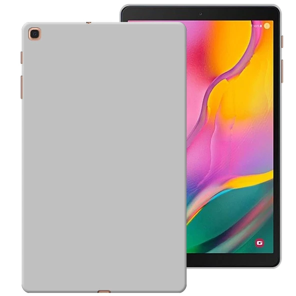 Samsung Galaxy Tab T510 Rubber Yıkanabilir Silikon Kılıf - Resim 12