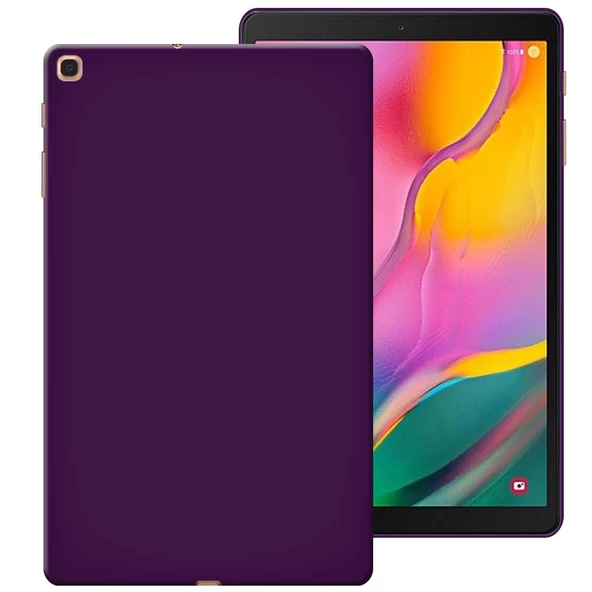 Samsung Galaxy Tab T510 Rubber Yıkanabilir Silikon Kılıf - Resim 10