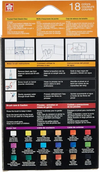 Sakura Koi 18'li Sulu Boya Seti / BXNCW-18H - Resim 3