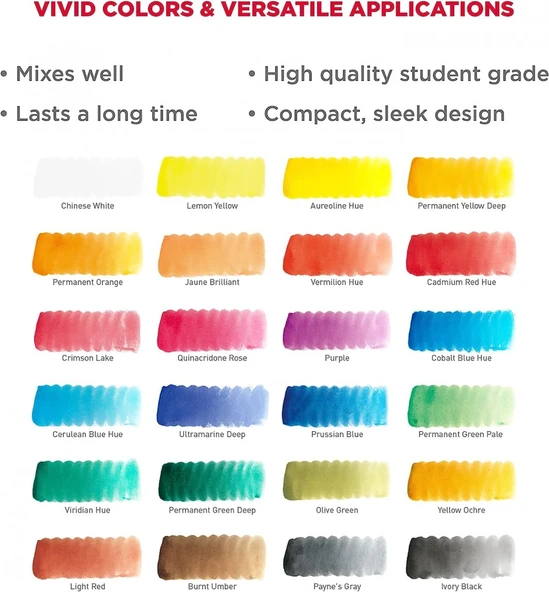 Sakura Koi 24'lü Sulu Boya Seti / BXNCW-24H - Resim 2