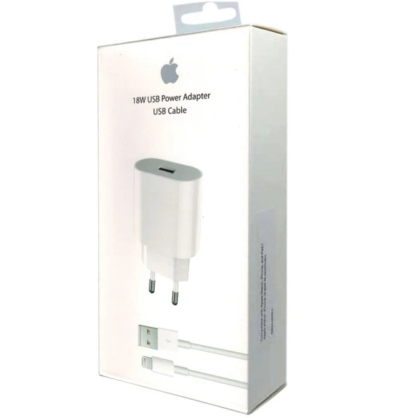 Apple Iphone 18 Watt USB Şarj Cihazı Usb to Lightning Kablo Set