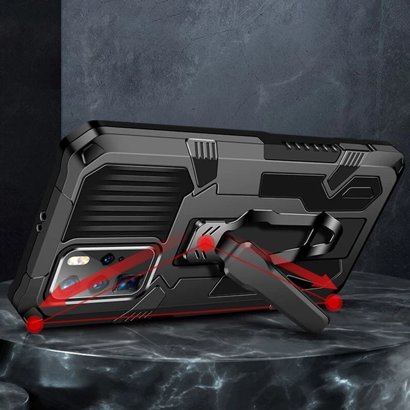 Huawei P40 Lite Zırh Tank Kılıf Yüksek Koruma - Resim 10