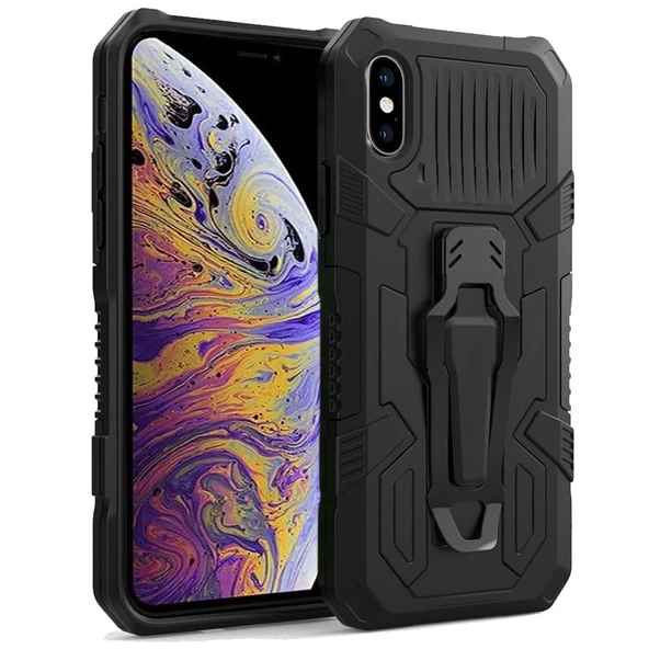 Apple Iphone XS Max Zırh Tank Kılıf Yüksek Koruma - Resim 6