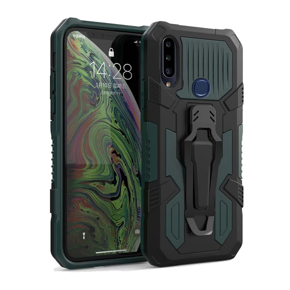 Samsung Galaxy A20S Zırh Tank Kılıf Yüksek Koruma - Resim 3