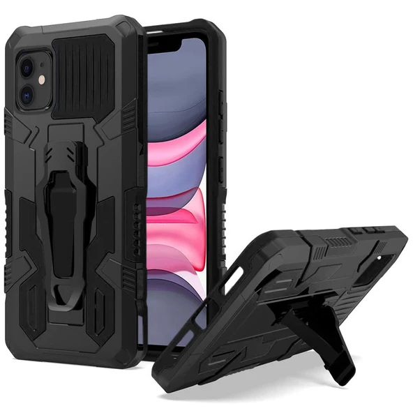 Apple Iphone 11 Zırh Tank Kılıf Yüksek Koruma - Resim 4