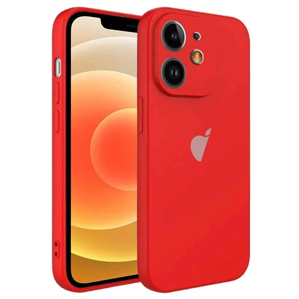 Apple Iphone 12 Kamera Korumalı Silikon İçi Kadife Lansman Kılıf ürün görseli 1