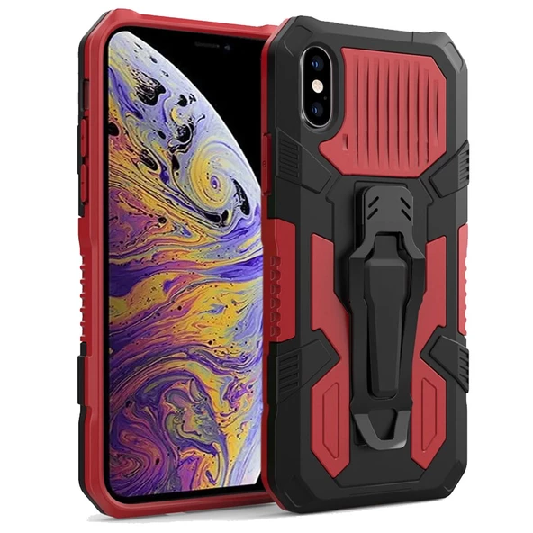 Apple Iphone X / XS Zırh Tank Kılıf Yüksek Koruma - Resim 4