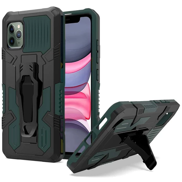 Apple iPhone 11 Pro Max Zırh Tank Kılıf Yüksek Koruma - Resim 5