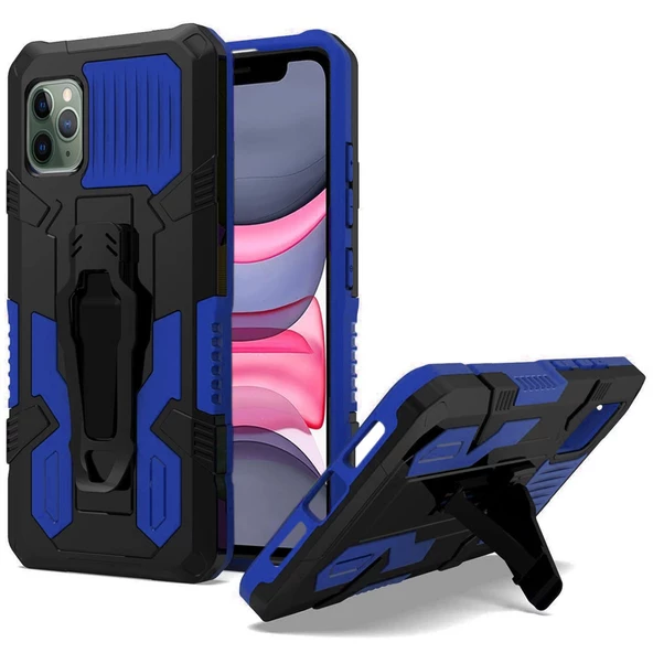 Apple iPhone 11 Pro Max Zırh Tank Kılıf Yüksek Koruma - Resim 3