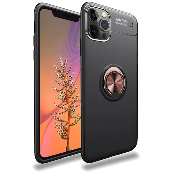 Apple iPhone 12 Pro Yüzüklü Power Silikon Kılıf - Resim 2