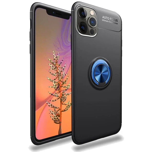 Apple iPhone 12 Pro Max Yüzüklü Power Silikon Kılıf - Resim 3