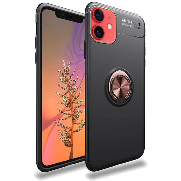 Apple iPhone 12 Mini Yüzüklü Power Silikon Kılıf - Resim 3