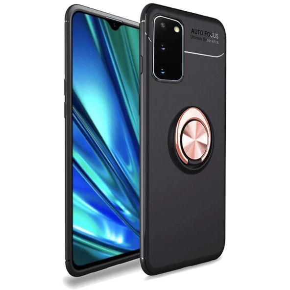 Samsung Galaxy S20 Yüzüklü Power Silikon Kılıf - Resim 4