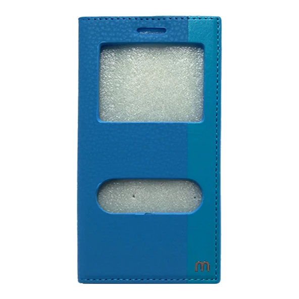 Samsung Galaxy E5 Pencereli Kapaklı Magnum Kılıf - Resim 6