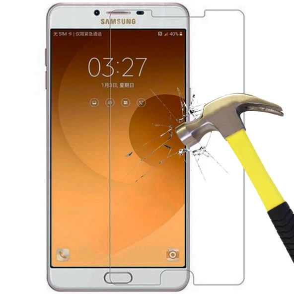 Samsung Galaxy C9 Temperli Kırılmaz Cam Ekran Koruyucu