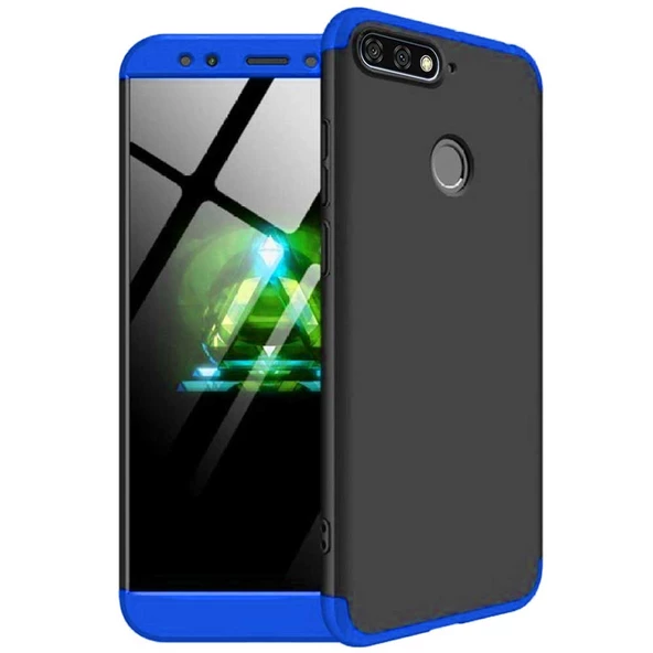 Huawei Honor 7C / Y7 Prime 2018 GKK Kılıf 360 Derece Tam Koruma - Resim 2