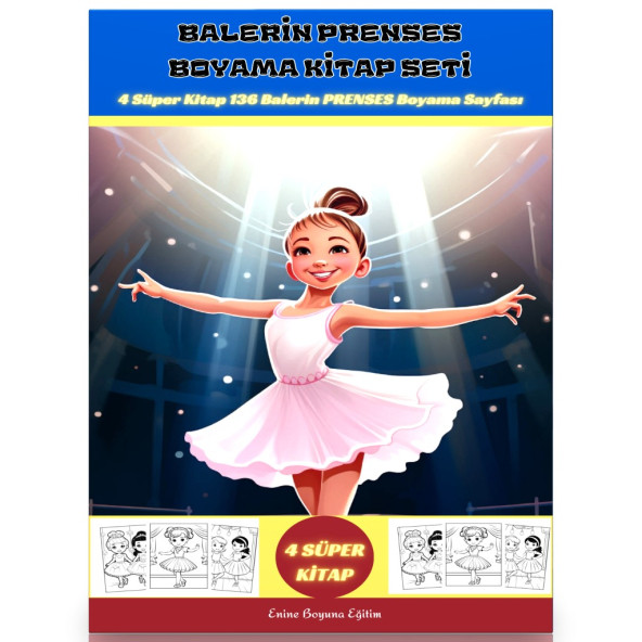 Balerin Prenses Boyama Kitap Seti (4 Kitap)