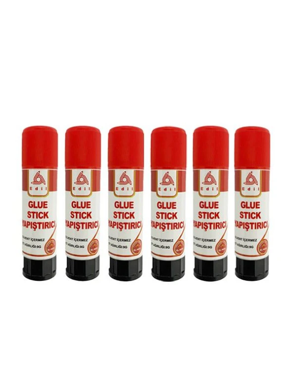 Edil Glue Stick Yapıştırıcı 9 Gr 6 Adet