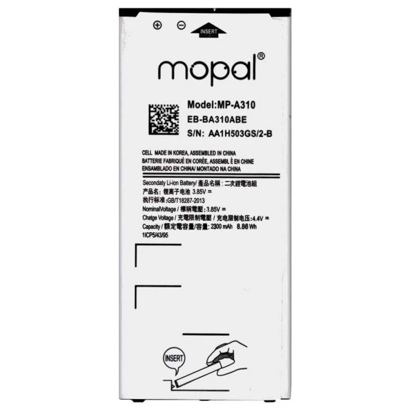 MOPAL Samsung Galaxy A3 2016 A310 Batarya Pil