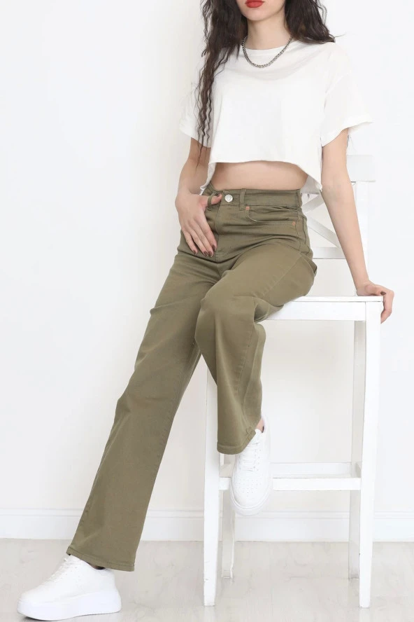 Palazzo Kot Pantolon Haki - 2