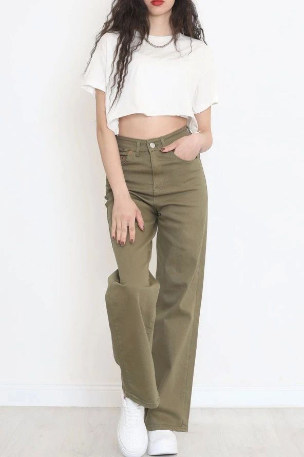 Palazzo Kot Pantolon Haki - 5