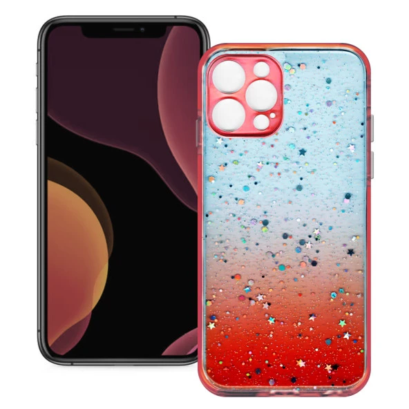 Apple iPhone 12 Pro Max Simli Şeffaf Sert Slikon Kılıf