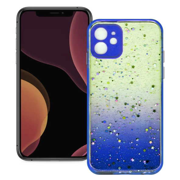 Apple iPhone 12 Simli Şeffaf Sert Slikon Kılıf - Resim 5