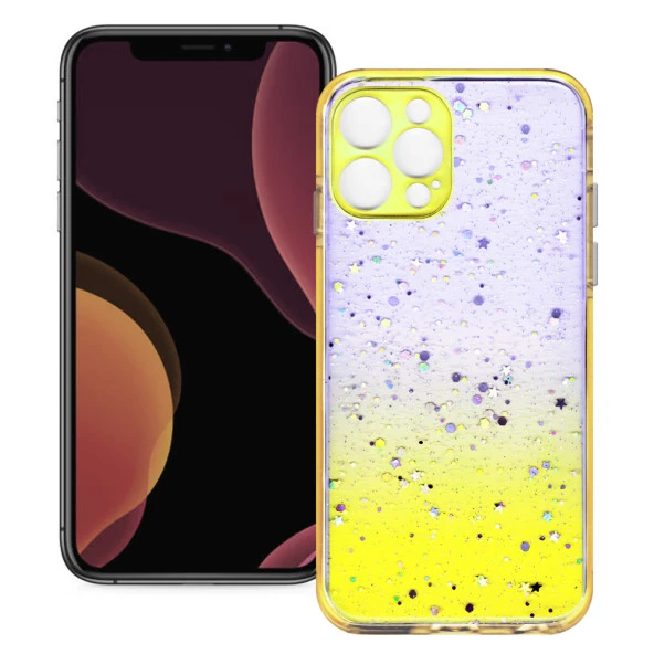Apple iPhone 12 Pro Max Simli Şeffaf Sert Slikon Kılıf - 6