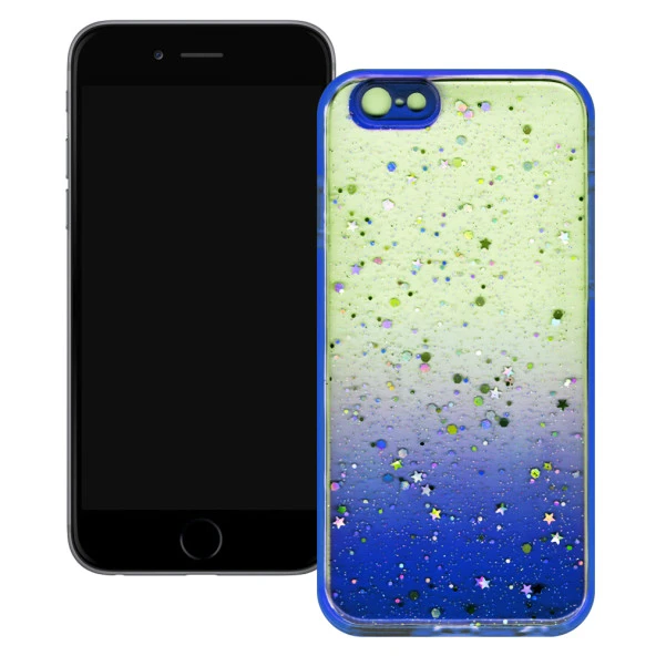 Apple iPhone 6 Simli Şeffaf Sert Slikon Kılıf - Resim 6