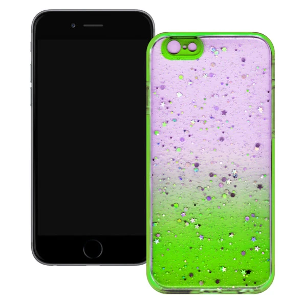 Apple iPhone 6 Simli Şeffaf Sert Slikon Kılıf - Resim 9