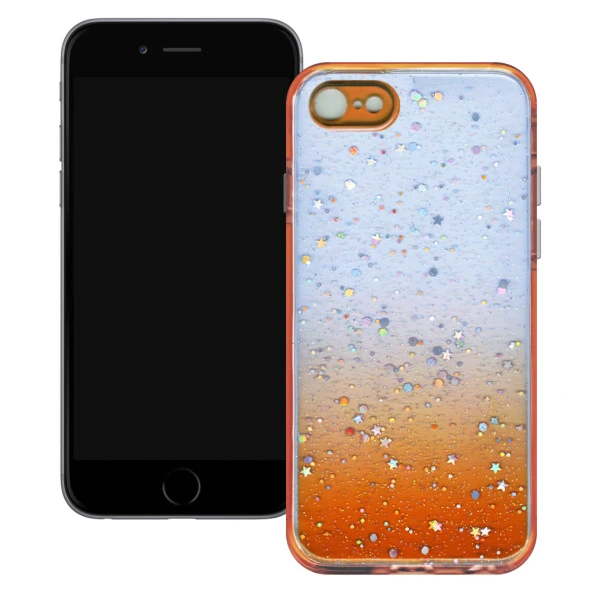 Apple iPhone 7 / iPhone 8 Simli Şeffaf Sert Slikon Kılıf - Resim 8