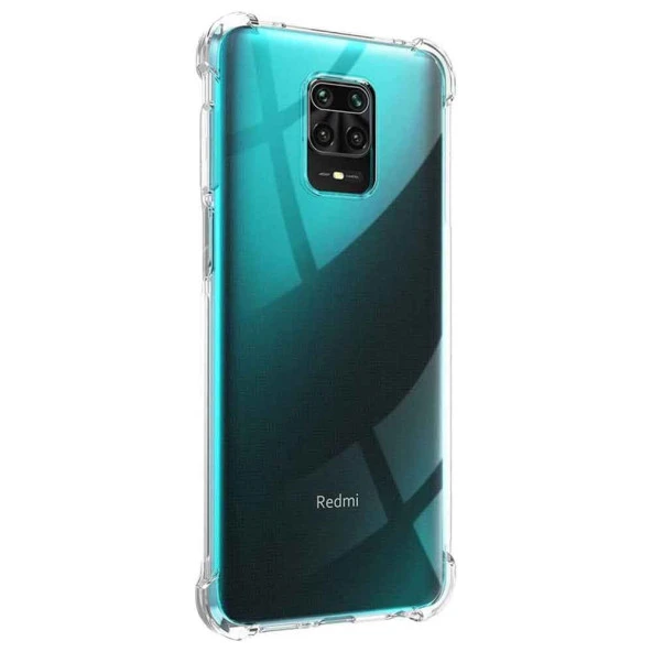 Xiaomi Redmi Note 9 Pro / Note 9S Shock Absorbing Darbe Emicili Şeffaf Silikon Kılıf - Resim 4