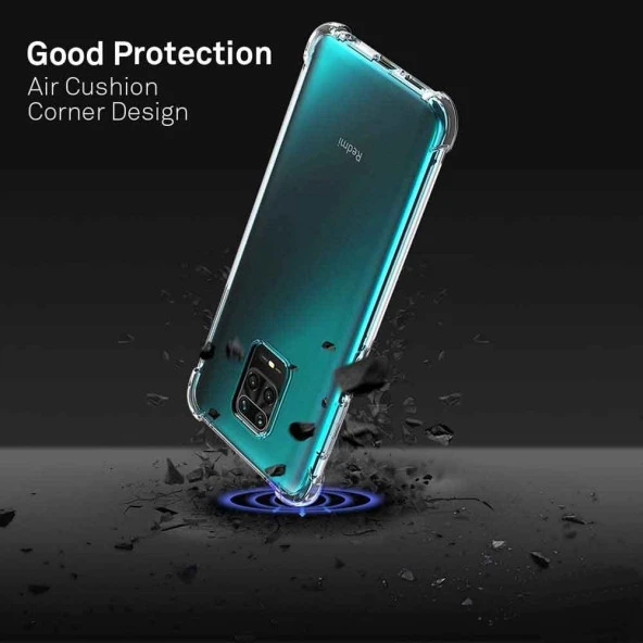 Xiaomi Redmi Note 9 Pro / Note 9S Shock Absorbing Darbe Emicili Şeffaf Silikon Kılıf - Resim 5