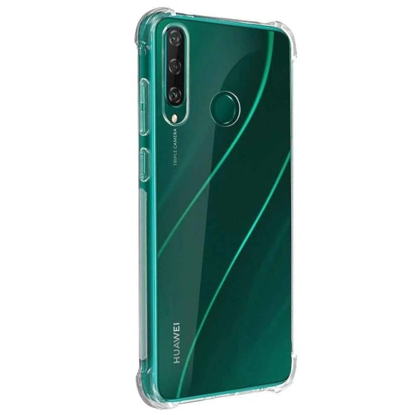 Huawei Y6P Shock Absorbing Darbe Emicili Şeffaf Silikon Kılıf - Resim 2