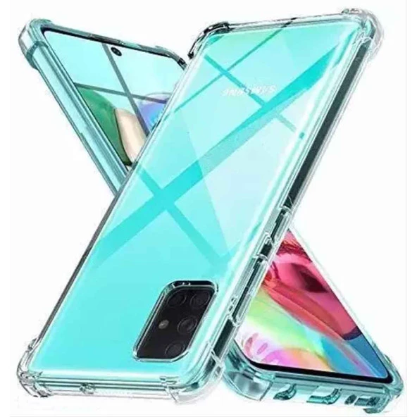 Samsung Galaxy A31 Shock Absorbing Darbe Emicili Şeffaf Silikon Kılıf - Resim 3