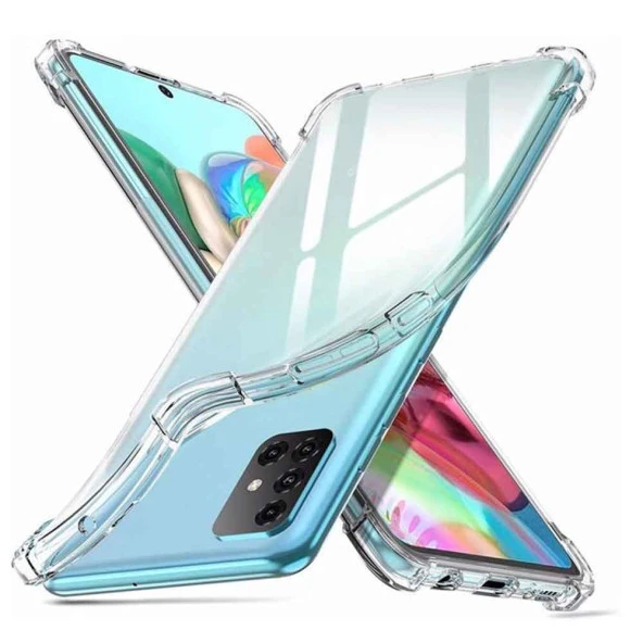 Samsung Galaxy A51 Shock Absorbing Darbe Emicili Şeffaf Silikon Kılıf - Resim 3
