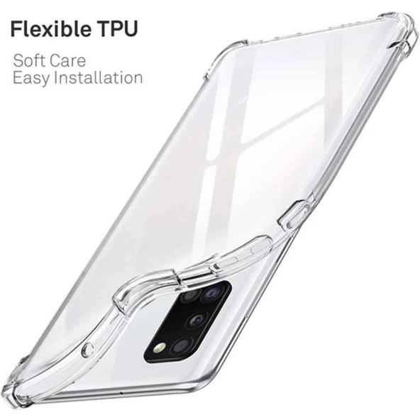 Samsung Galaxy A31 Shock Absorbing Darbe Emicili Şeffaf Silikon Kılıf - Resim 4