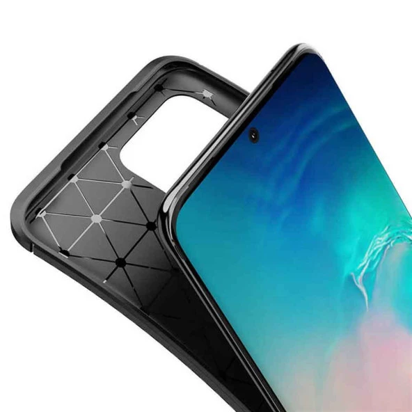 Samsung Galaxy S20 Ultra Karbon Desenli Negro Silikon Kılıf