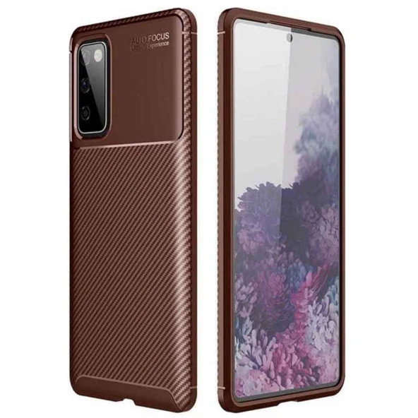 Samsung Galaxy S20 Karbon Desenli Negro Silikon Kılıf ürün görseli 1