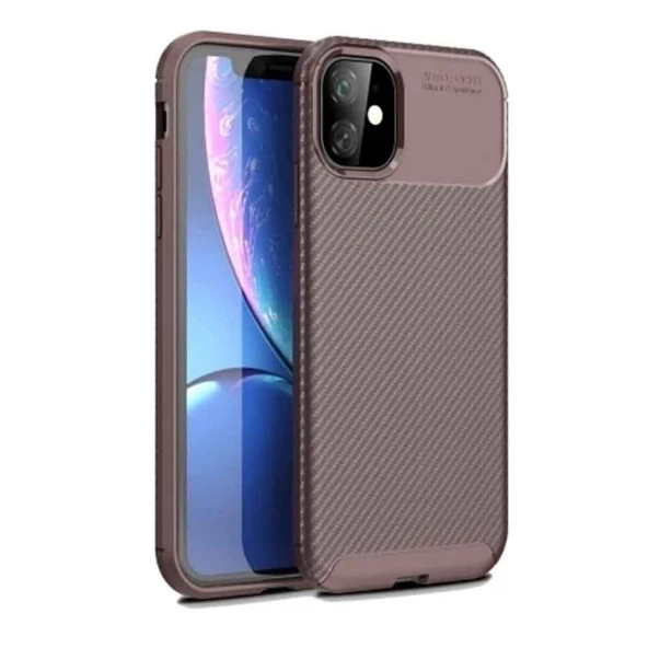 Apple Iphone 12 Mini Karbon Desenli Negro Silikon Kılıf ürün görseli 1