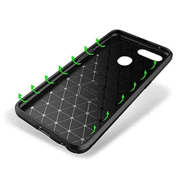 Oppo Rx17 Neo Karbon Desenli Negro Silikon Kılıf