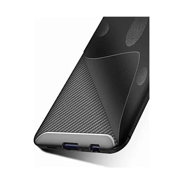 Oppo Reno Karbon Desenli Negro Silikon Kılıf - Resim 5