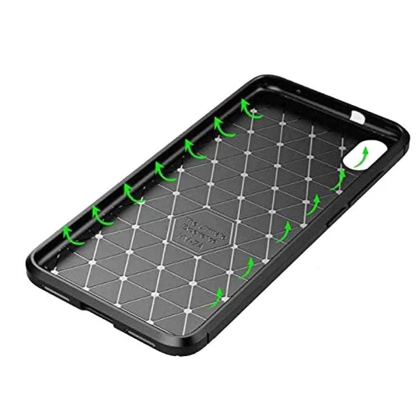 Xiaomi Redmi 7A Karbon Desenli Negro Silikon Kılıf - Resim 4