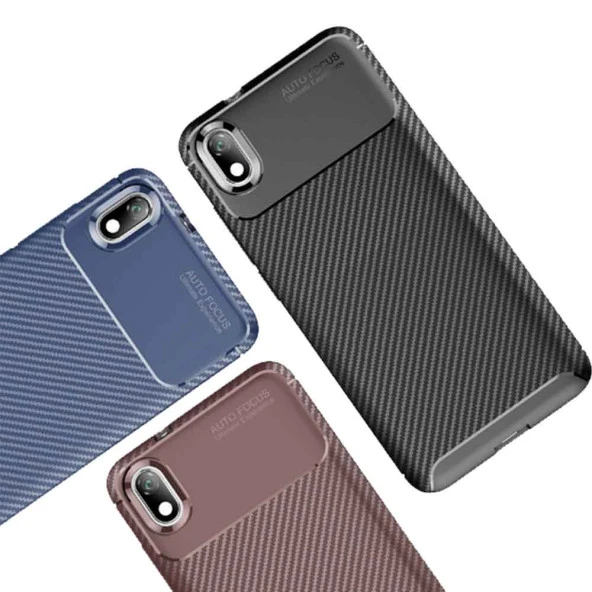 Xiaomi Redmi 7A Karbon Desenli Negro Silikon Kılıf - Resim 6